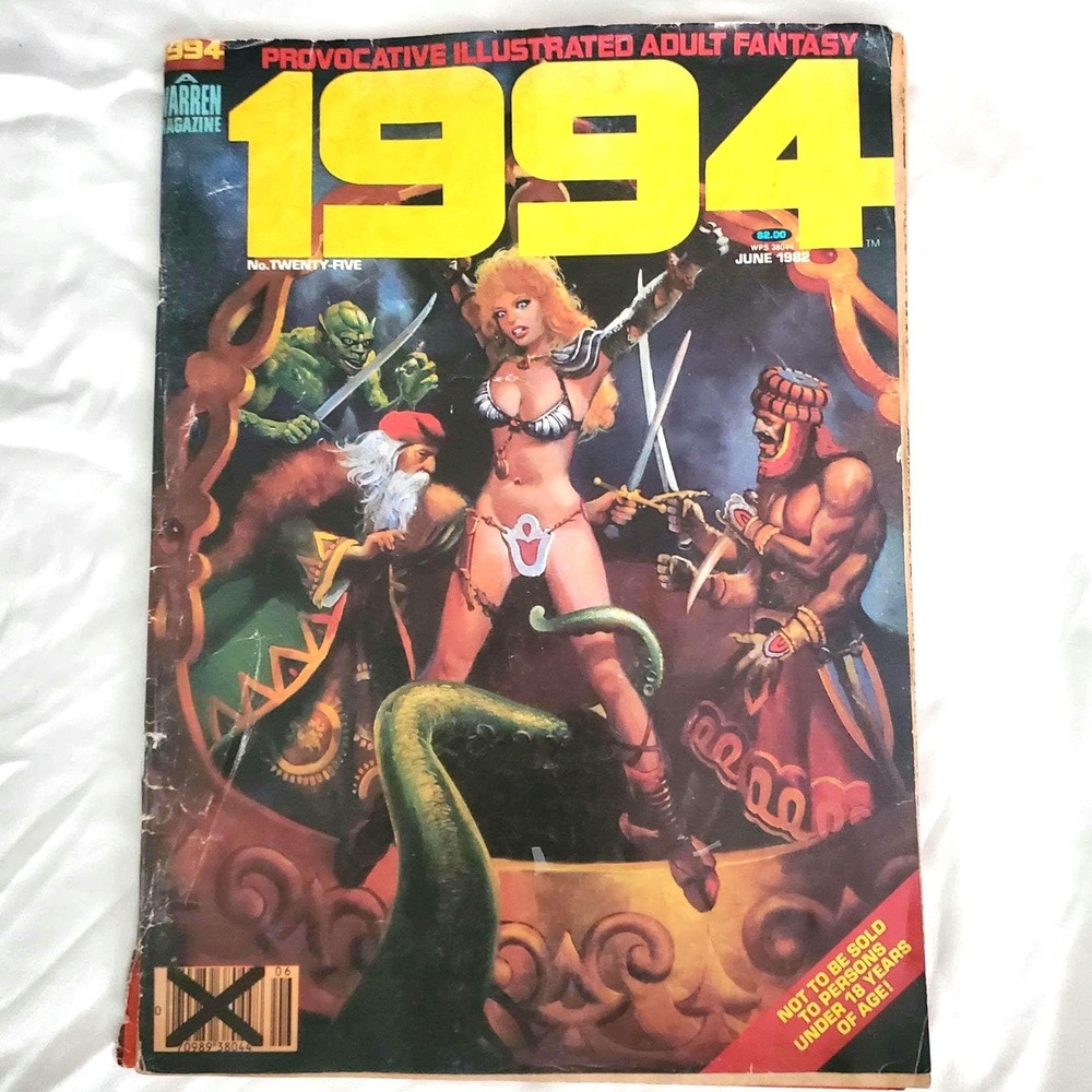 Vintage 1982 Warren 1994 Magazine No. 25 Illustrated Adult Fantasy Comic June